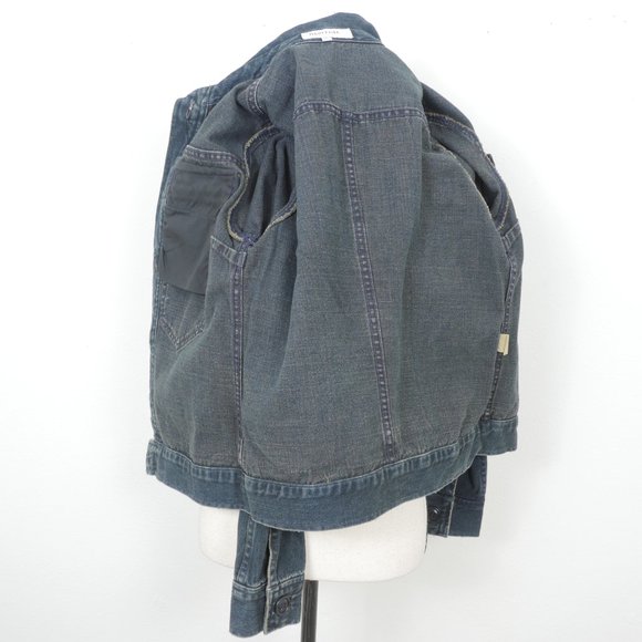 Habitual Denim Moto Style Button Up Size 4 Blue Jean Jacket - Picture 10 of 10